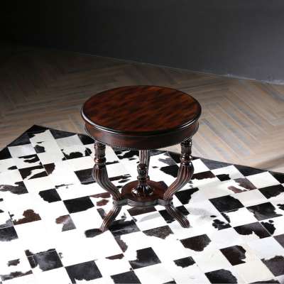 Antique Round Decorate Furniture Dining Solid Wood Table