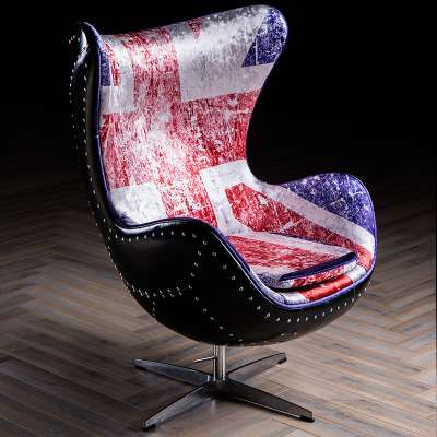 America Style Aluminium Base High Elasticity Sponge Half Ball Vintage Chair