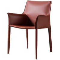 Hot Sale  Restaurant Furniture Fiberglass Leather Arm Chair